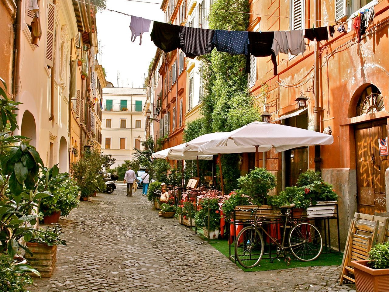 Imagen del barrio Trastevere de Roma